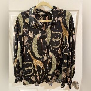 Zara Print Blouse